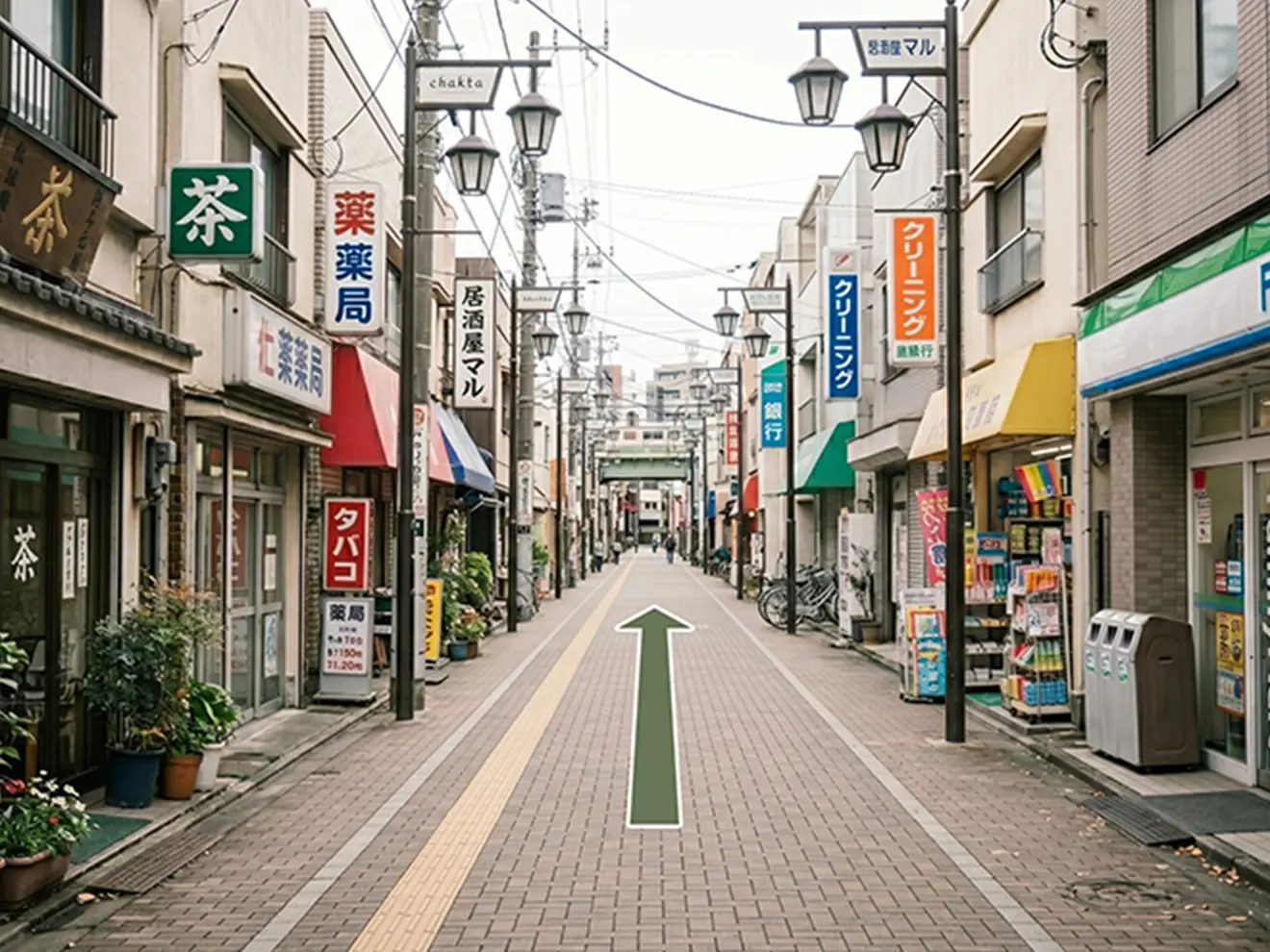商店街を進みます