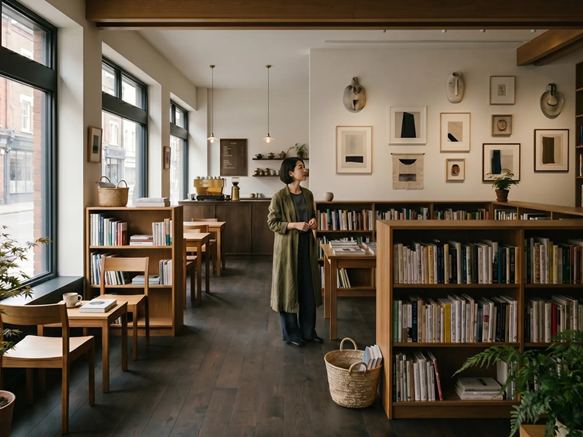 女性がよりみちを利用している風景
